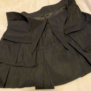 Black Layered Mini Skirt